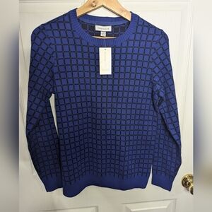 New Charter Club Womens Sweater Blue Long Sleeve Crew Pullover Size XS Top